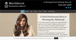 Desktop Screenshot of macgregor-hairdressing.co.uk
