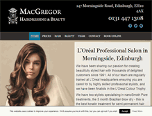 Tablet Screenshot of macgregor-hairdressing.co.uk